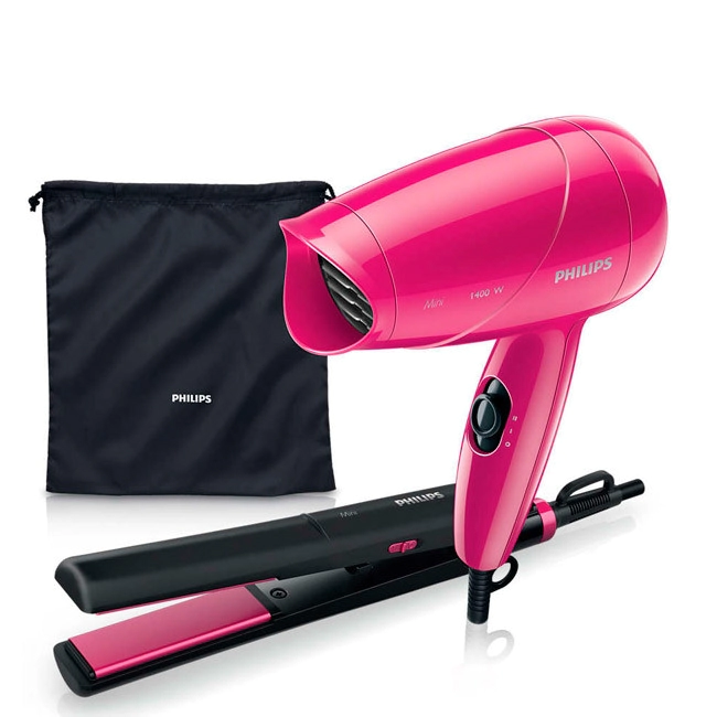 SECADOR Y PLANCHITA PHILIPS SET DE VIAJE HP8644