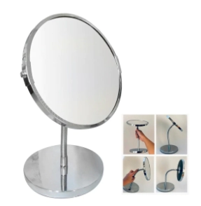 JESSAMY ESPEJO DE METAL C/ PIE REDONDO BRAZO FLEXIBLE