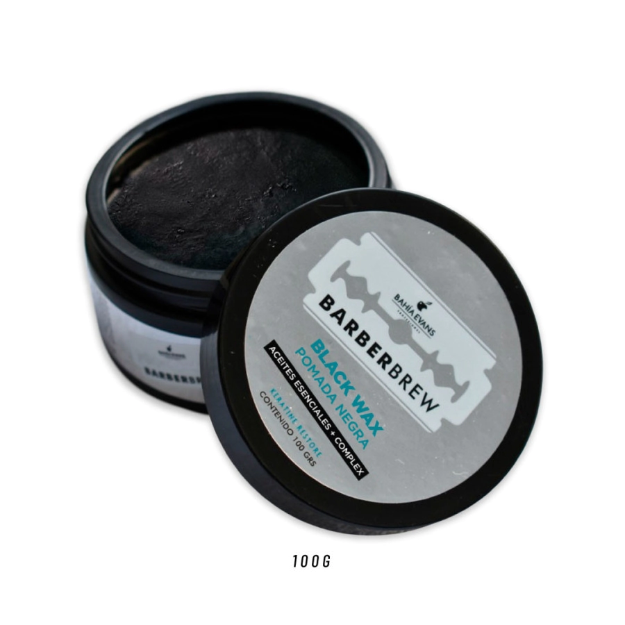 POMADA NEGRA BAH�A EVANS BEAR BARBER BLACK WAX | 100G
