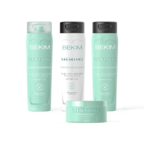 COMBO BEKIM MEMORY CURL SHAMPOO + ACONDICIONADOR + CREMA DE PEINAR + M&Aacute;SCARA