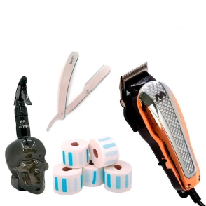 COMBO M&Aacute;QUINA DE CORTE, NAVAJA, ROCIADOR, 5 ROLLOS CUELLOS