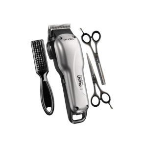 COMBO ANDIS USPRO INAL&Aacute;MBRICA + SET DE TIJERAS + CEPILLO