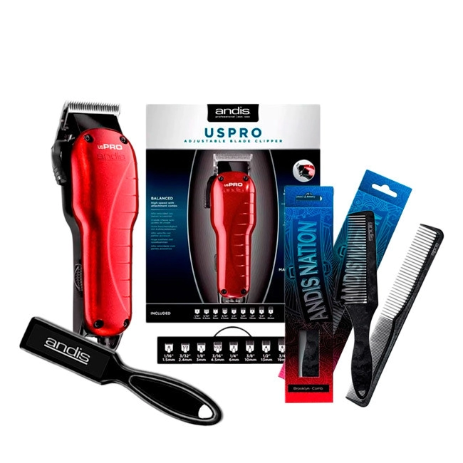 COMBO ANDIS M�QUINA DE CORTE USPRO + ANDIS CEPILLO + 2 PEINES ANDIS