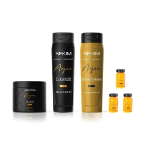 COMBO BEKIM ARG&Aacute;N SHAMPOO + CREMA DE PEINAR + M&Aacute;SCARA + 3 AMPOLLAS