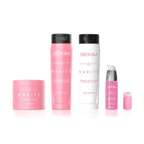 COMBO BEKIM KARIT&Eacute; SHAMPOO + CREMA DE PEINAR + M&Aacute;SCARA + SERUM + AMPOLLA