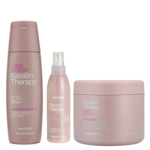 COMBO ALFAPARF KERATIN THERAPY POST ALISADO X 3