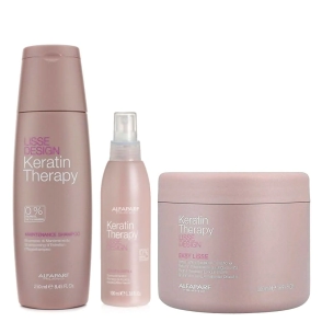COMBO ALFAPARF KERATIN THERAPY POST ALISADO X 3