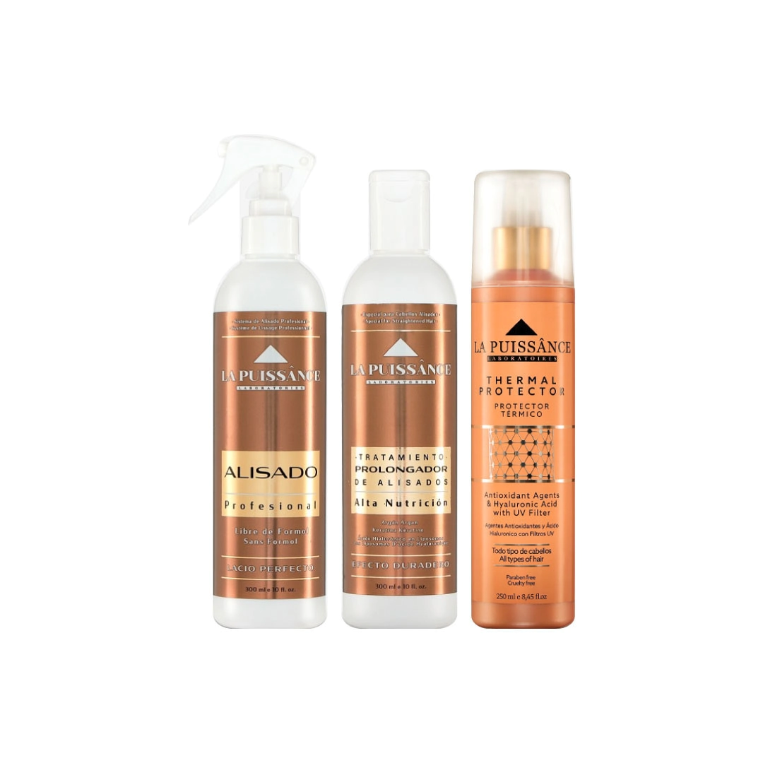 COMBO LA PUISSANCE ALISADO + TRATAMIENTO + PROTECTOR T�RMICO