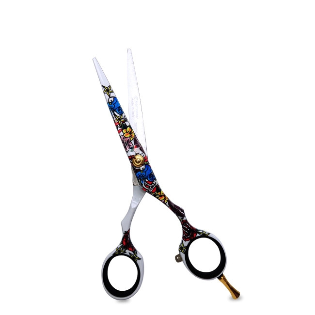 SANTORINI TATOO TIJERA FILO DE NAVAJA 5,5"