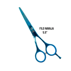 SANTORINI GOLD TIJERA AZUL FILO NAVAJA 830 5.5"