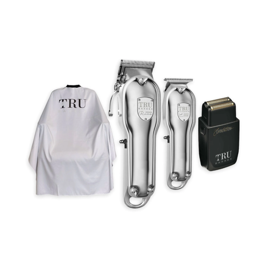 COMBO TRU BARBER M�QUINA + PATILLERA + AFEITADORA + CAPA