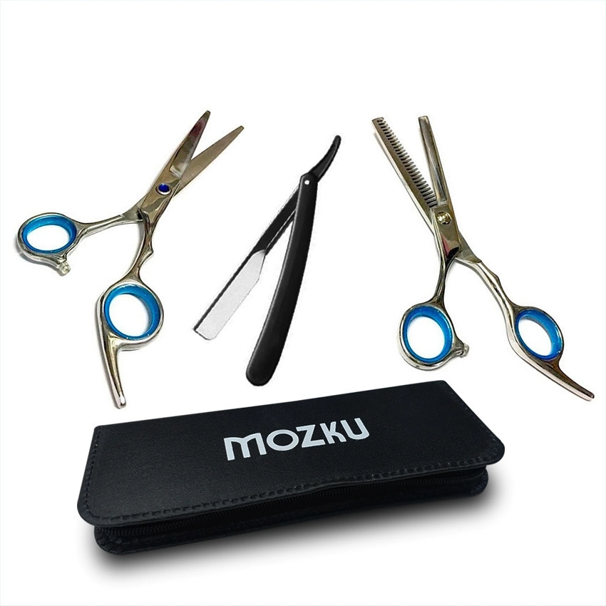 MOZKU SET TIJERAS STRASS AZUL + NAVAJA