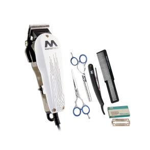 M&Aacute;QUINA DE CORTE MASTERTOOLS TECNO HC-501 + PEINE MOZKU + SET DE TIJERAS Y NAVAJA MASTERTOOLS + 10 F