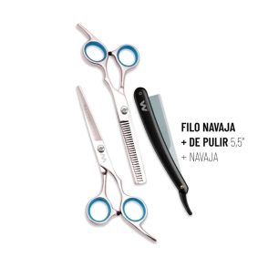 MASTERTOOLS KIT DE TIJERA FILO NAVAJA 5,5