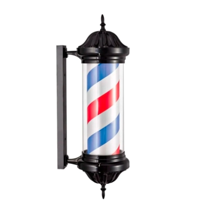 EUROSTIL POLO BARBERO  NEGRO LUMINOSO Y ROTATIVO 04578