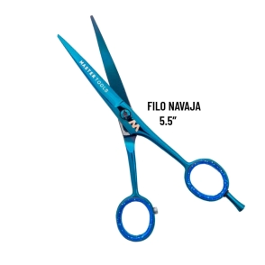MASTER TOOLS TIJERA FILO NAVAJA AZUL 455NB 5.5"