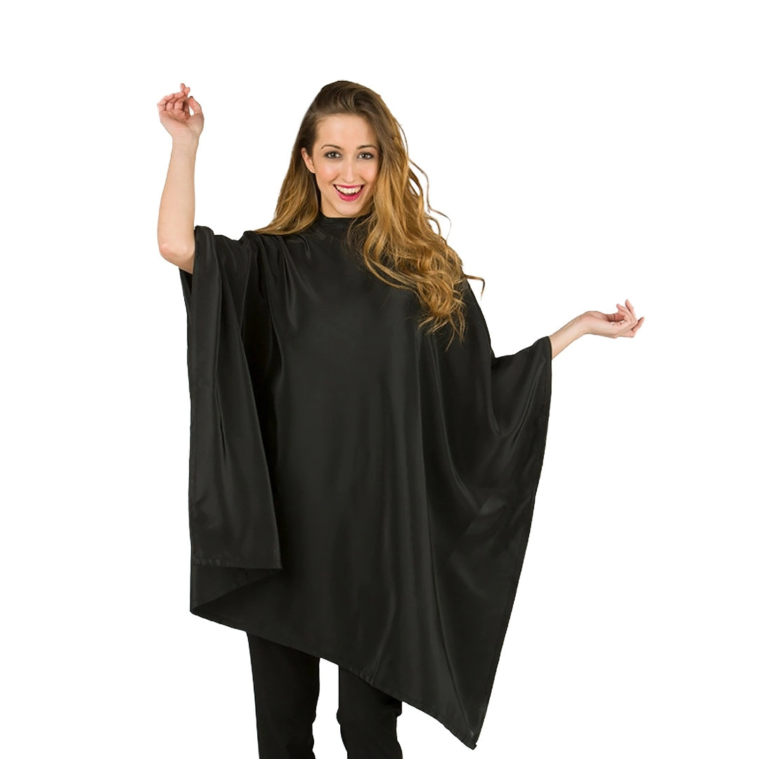 CAPA DE PELUQUERO DE  PLASTICO REFORZADO CHICO CON TIRAS