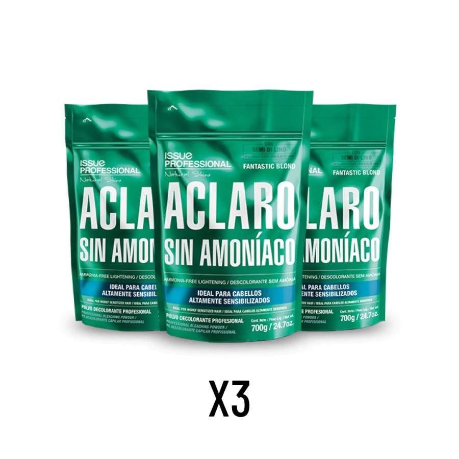 COMBO X 3 ISSUE POLVO DECOLORANTE FANTASTIC BLOND 700GRS