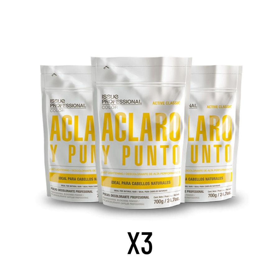 COMBO X 3 ISSUE POLVO DECOLORANTE ACTIVE CLASSIC 700GRS