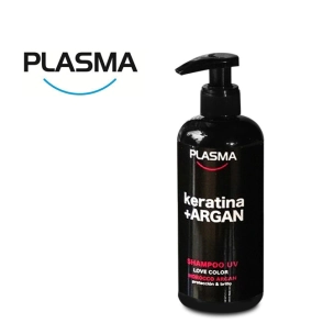 PLASMA KERATINA + ARGAN SHAMPOO LOVE COLOR PROTECCION Y BRILLO 300 ML