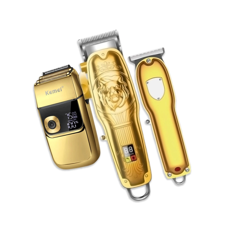 COMBO KEMEI M�QUINA DE CORTE + PATILLERA + AFEITADORA