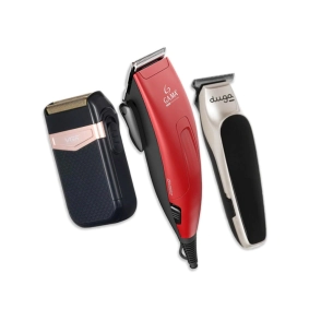 COMBO BARBERO M&Aacute;QUINA DE CORTE + PATILLERA + AFEITADORA