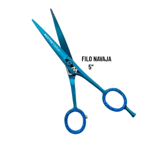 MASTER TOOLS TIJERA FILO NAVAJA AZUL 45NB 5"