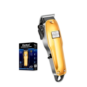 COMBO BARBERO GOLDEN M&Aacute;QUINA DE CORTE + PATILLERA + AFEITADORA + SET DE TIJERAS + QUITAPELO + CAPA R