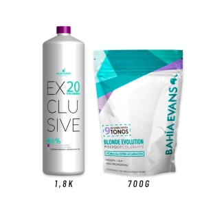 COMBO BAH&Iacute;A EVANS COLORACI&Oacute;N - 10 TINTURAS + AGUA OXIGENADA 20 VOL + POLVO DECOLORANTE 9 TONOS + SHA