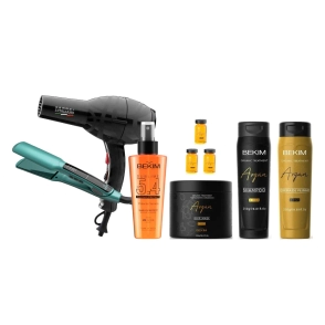 COMBO PELUQUER&Iacute;A PLANCHITA GA.MA KERASHINE 4D X WIDE + SECADOR GAMMAPI&Uacute; L'ITALIANO + BEKIM PROTECTOR