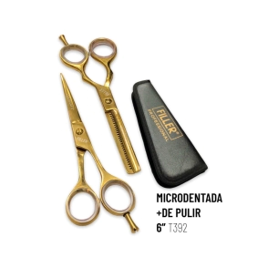 TIJERAS MICRODENTADA + DE PULIR 6