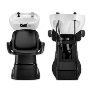 LAVACABEZA CHAMP NEGRO BACHA CER&Aacute;MICA BLANCA