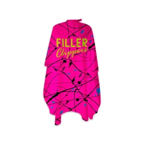 CAPA DE PELUQUER&Iacute;A Y BARBER&Iacute;A FILLER FUXIA ESTAMPADO C8104