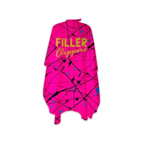 CAPA DE PELUQUER&Iacute;A Y BARBER&Iacute;A FILLER FUXIA ESTAMPADO C8104