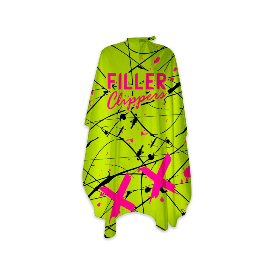 CAPA DE PELUQUER�A Y BARBER�A FILLER AMARILLA ESTAMPADO C8103
