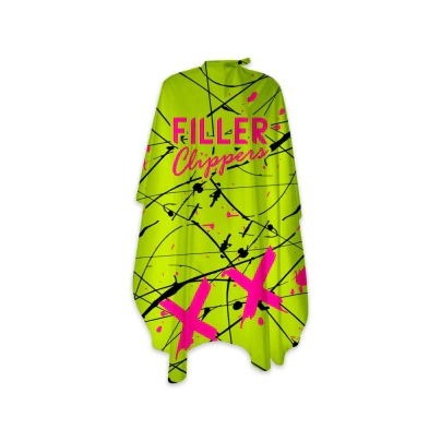 CAPA DE PELUQUER&Iacute;A Y BARBER&Iacute;A FILLER AMARILLA ESTAMPADO C8103