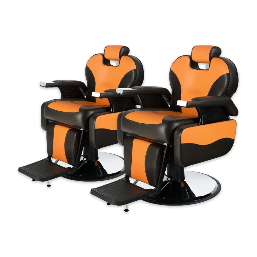 COMBO 2 SILLONES BARBEROS DENVER | NARANJA