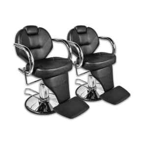 COMBO 2 SILLONES BARBEROS EXCLUSIVE 4 NEGRO HIDR&Aacute;ULICO
