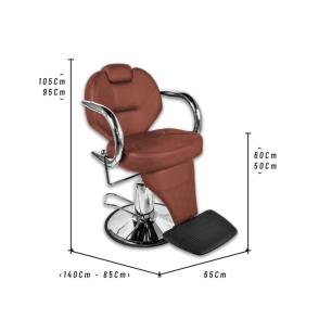 COMBO 2 SILLONES BARBEROS EXCLUSIVE 4 MARRON HIDR&Aacute;ULICO
