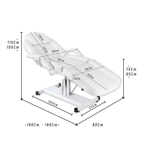 COMBO 2 CAMILLAS NICOSIA CON SISTEMA HIDR&Aacute;ULICO | BLANCA