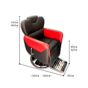 SILL&Oacute;N BARBERO MILAN | NEGRO/ROJO