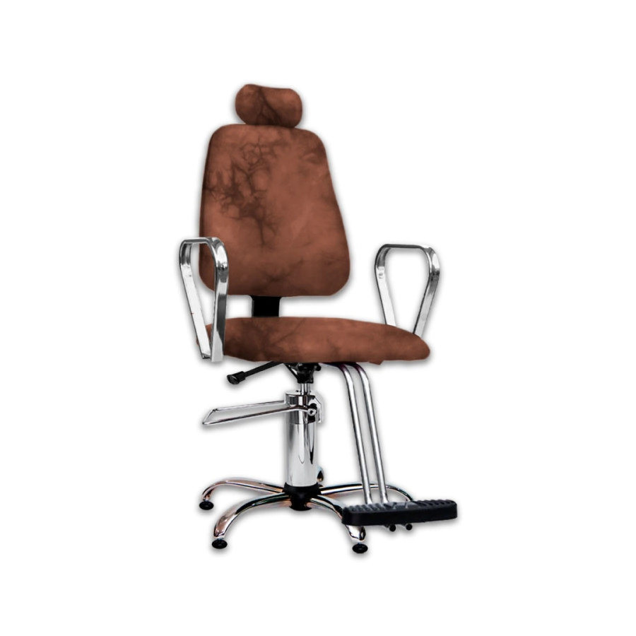 SILL�N BARBERO RECLINABLE BASE HIDR�ULICA | MARRON