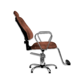 SILL&Oacute;N BARBERO RECLINABLE BASE HIDR&Aacute;ULICA | MARRON