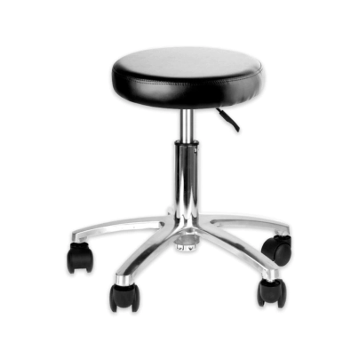 TABURETE BASE CROMADA INDIANA NEGRO