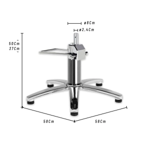 BASE HIDR&Aacute;ULICA ESTRELLA CROMADA