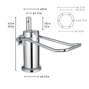 PIST&Oacute;N HIDR&Aacute;ULICO PARA SILLON BARBERO CROMADO