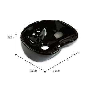 BACHA CER&Aacute;MICA LAVACABEZAS UNIVERSAL NEGRA