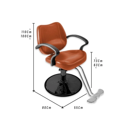 SILLN DE PELUQUERA NEWPORT MARRON