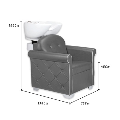 LAVACABEZA TENNESSEE BACHA CERMICA GRIS