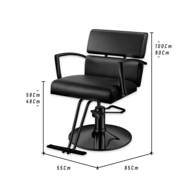 SILLN DE PELUQUERA MISURI FULL BLACK